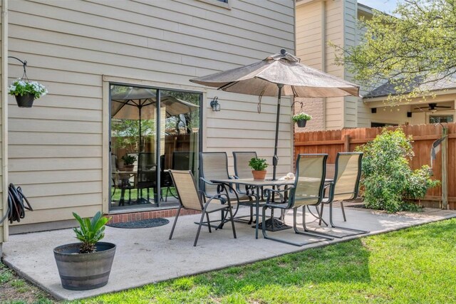 view of patio / terrace with fence