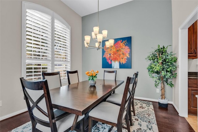 3925 Good Night Trl, Leander, TX 78641 - dining room with a chandelier, plenty of natural light, and dark wood-type flooring