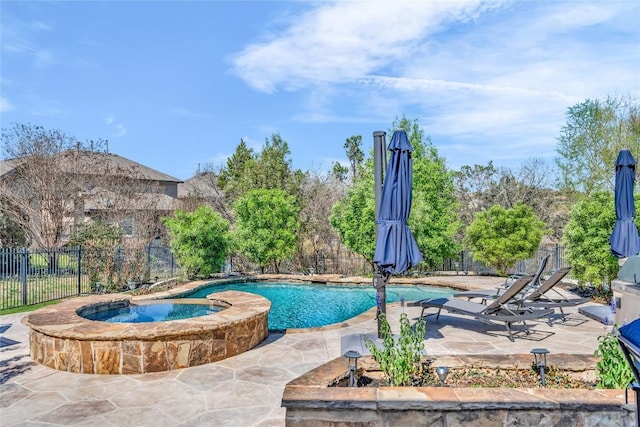3925 Good Night Trl, Leander, TX 78641 - view of swimming pool featuring a patio area and a pool with connected hot tub