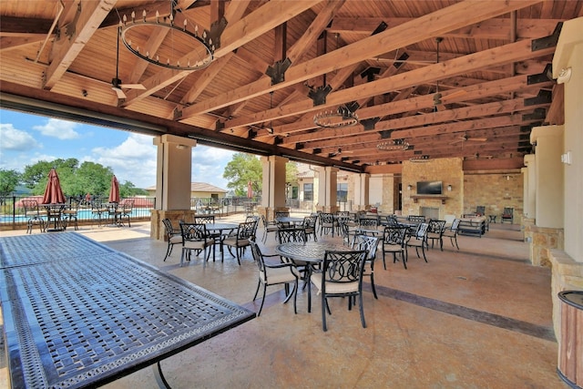3925 Good Night Trl, Leander, TX 78641 - view of patio / terrace with ceiling fan