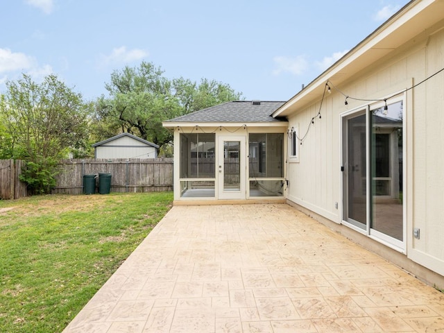8004 Osborne Dr, Austin, TX 78729 - view of patio with a sunroom