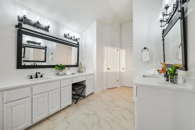 5204 Eagle Trace Trl, Austin, TX 78730 - bathroom with marble finish floors and vanity