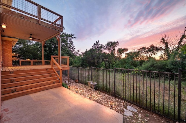 5204 Eagle Trace Trl, Austin, TX 78730 - view of patio / terrace featuring ceiling fan and a wooden deck
