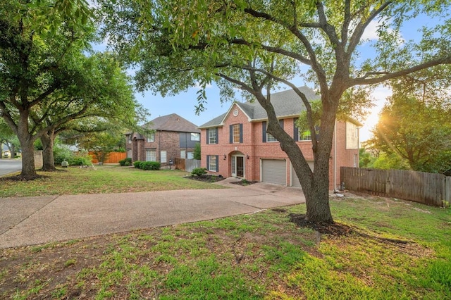 5204 Eagle Trace Trl, Austin, TX 78730 - view of front of house featuring concrete driveway, a garage, and brick siding