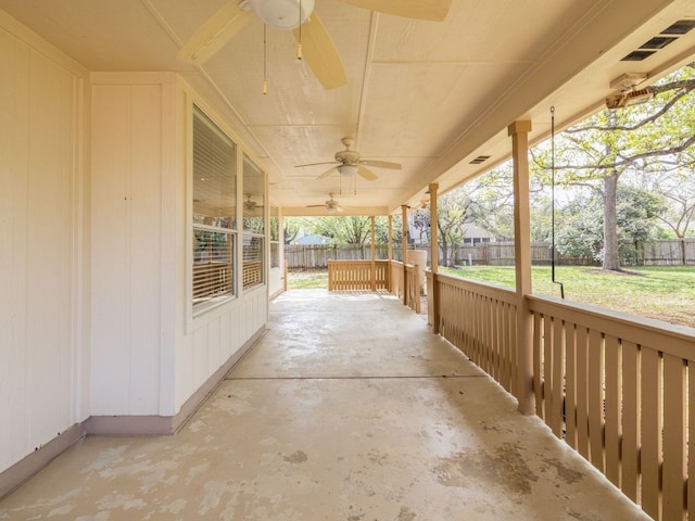 8001 Rimini Trl, Austin, TX 78729 - view of patio with a ceiling fan