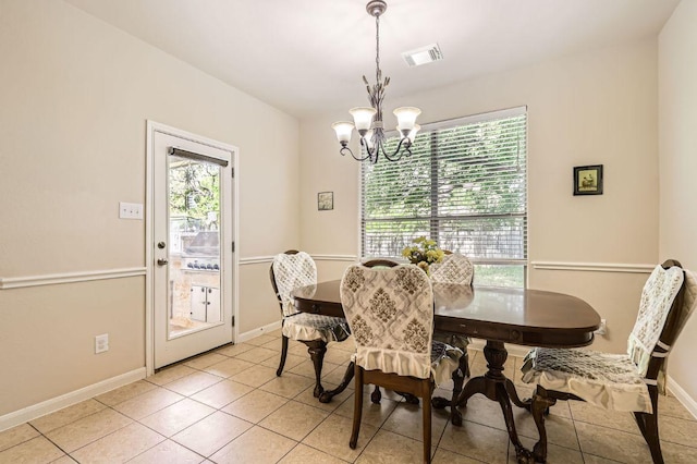 2920 Agave Loop, Round Rock, TX 78681 - dining space featuring a chandelier and light tile patterned floors