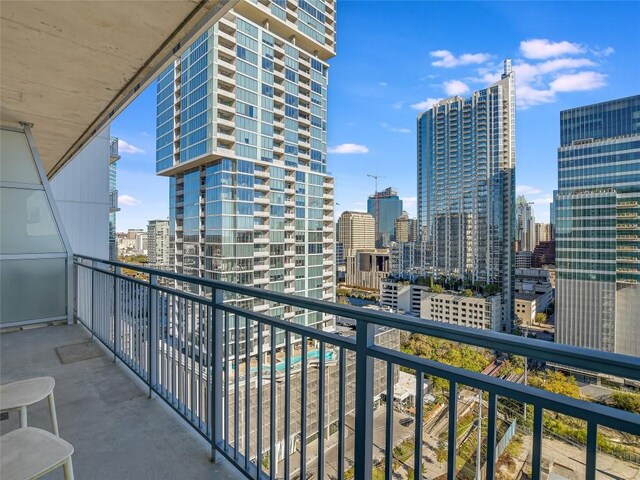 222 W Ave Unit 1907, Austin, TX 78701 - balcony featuring a view of city
