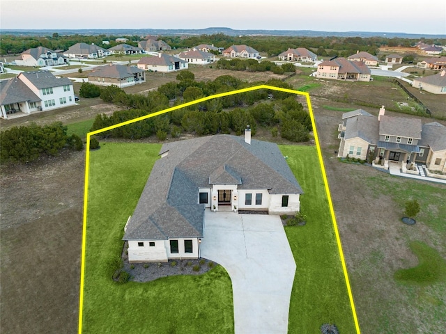 drone / aerial view featuring a residential view