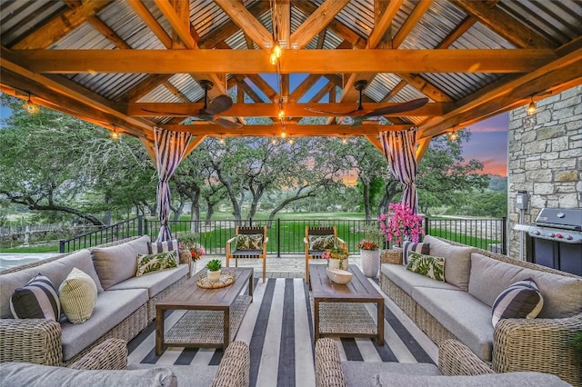 1174 Royal Eagle Dr, Fischer, TX 78623 - view of patio / terrace featuring a gazebo and an outdoor living space