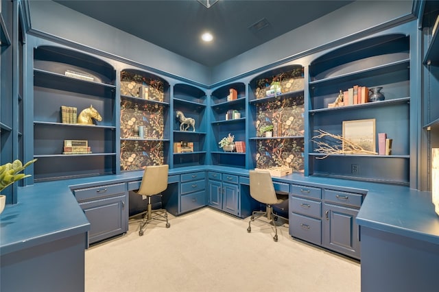 1174 Royal Eagle Dr, Fischer, TX 78623 - office with built in study area and light colored carpet