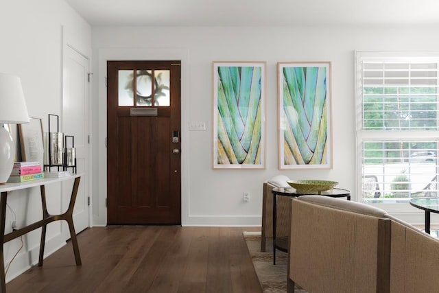 2517 Exposition Blvd, Austin, TX 78703 - foyer entrance featuring wood finished floors, healthy amount of natural light, and baseboards