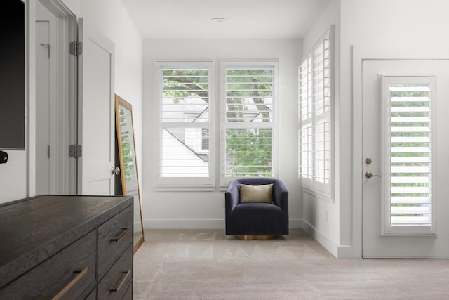 2517 Exposition Blvd, Austin, TX 78703 - sitting room with healthy amount of natural light, light colored carpet, and baseboards