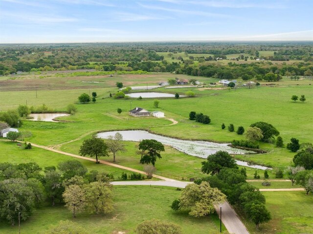 aerial view with a rural view