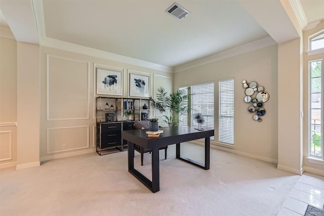 11100 Comiso Pala Path, Austin, TX 78726 - office area with light carpet and crown molding