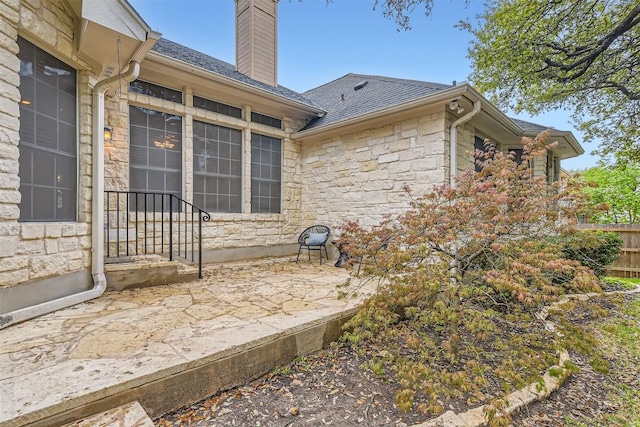 exterior space with fence