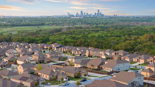 bird's eye view with a residential view