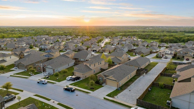 bird's eye view featuring a residential view