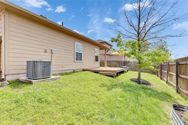 6608 May Shower Dr, Austin, TX 78744 - fenced backyard featuring a wooden deck
