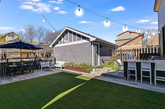 928 Sugaree Ave, Austin, TX 78757 - view of yard with an outdoor living space and a patio area
