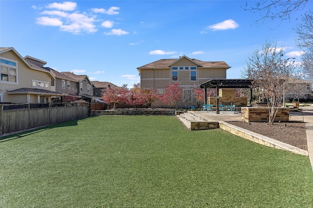 928 Sugaree Ave, Austin, TX 78757 - view of yard with a pergola, a patio, and a residential view