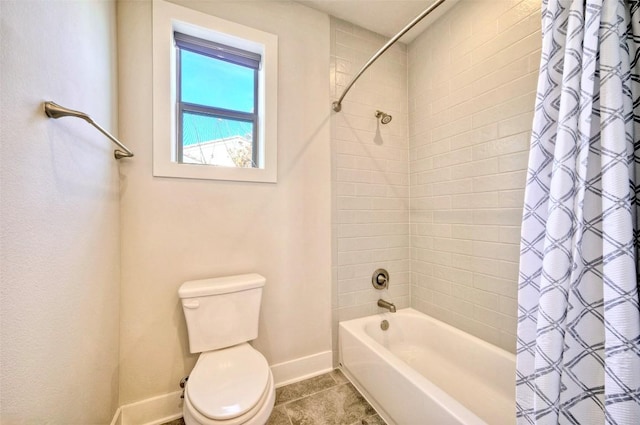12113 Beautybrush Dr, Austin, TX 78738 - bathroom featuring shower / bath combination with curtain and tile patterned flooring