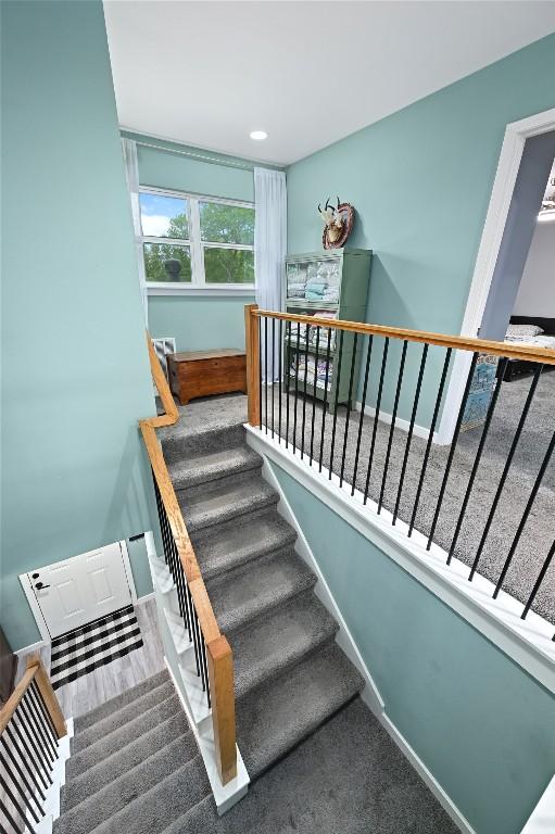 view of stairway