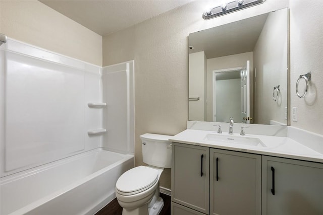 4009 Veiled Falls Dr, Pflugerville, TX 78660 - full bath featuring vanity, shower / bathtub combination, and a textured wall