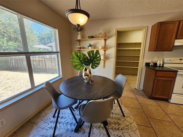 2516 Glen Field Dr, Cedar Park, TX 78613 - dining room featuring a textured ceiling and light tile patterned floors
