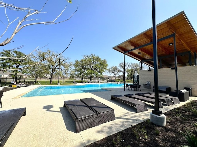 113 Cibolo Creek Loop, Bastrop, TX 78602 - view of pool with a patio area