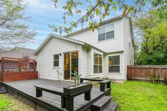 6108 Whipple Way, Austin, TX 78745 - rear view of property featuring a wooden deck