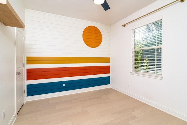 6108 Whipple Way, Austin, TX 78745 - unfurnished room featuring wood finished floors and a ceiling fan