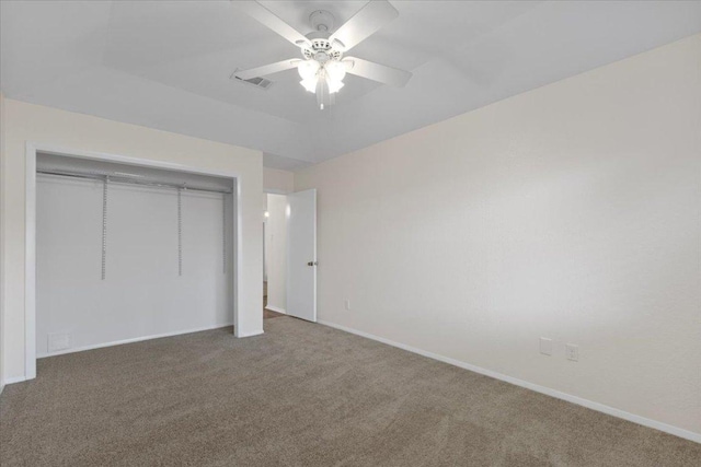 12301 Furrow Cv Unit B, Austin, TX 78753 - unfurnished bedroom with carpet flooring, a closet, and ceiling fan
