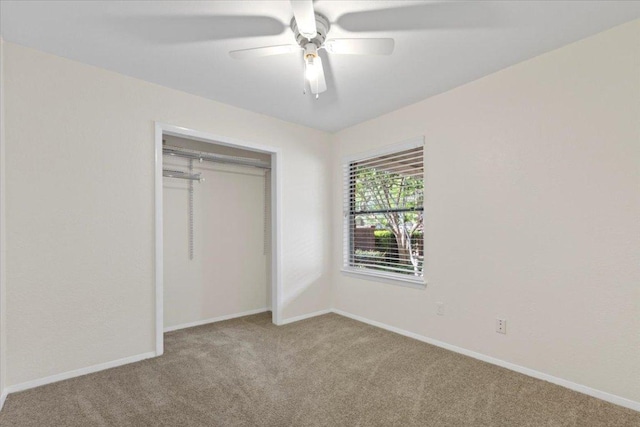 12301 Furrow Cv Unit B, Austin, TX 78753 - unfurnished bedroom featuring carpet floors, a closet, and a ceiling fan