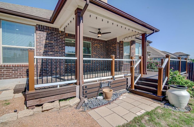 5617 Rio Chama Cv, Austin, TX 78738 - view of patio / terrace featuring ceiling fan and a deck