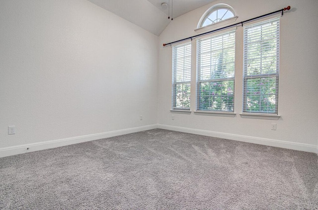 5617 Rio Chama Cv, Austin, TX 78738 - carpeted spare room featuring lofted ceiling and baseboards