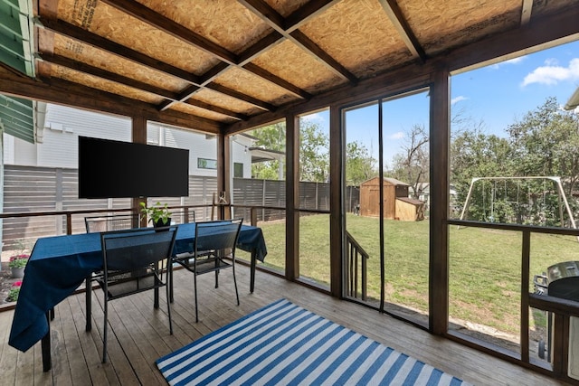 2008 Pequeno St, Austin, TX 78757 - sunroom with outdoor dining space