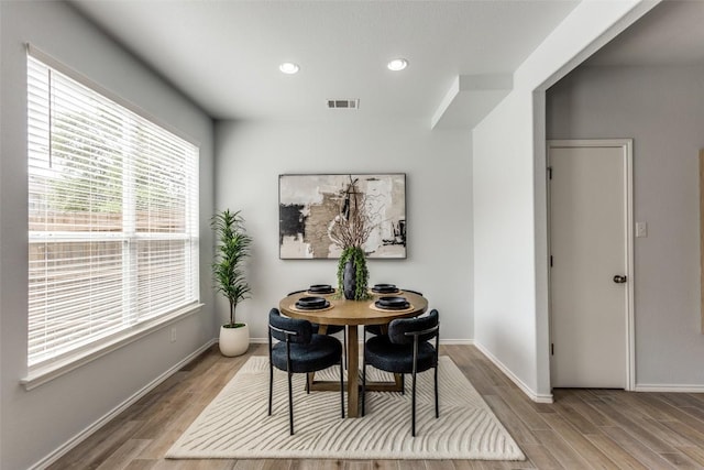 33 Verde Ranch Loop, Leander, TX 78641 - dining space featuring light wood-style floors, recessed lighting, and baseboards