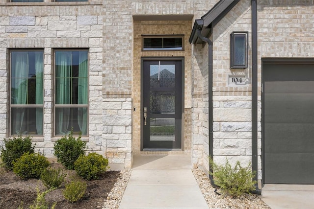 104 Trans Pecos Ct, Georgetown, TX 78628 - property entrance featuring stone siding