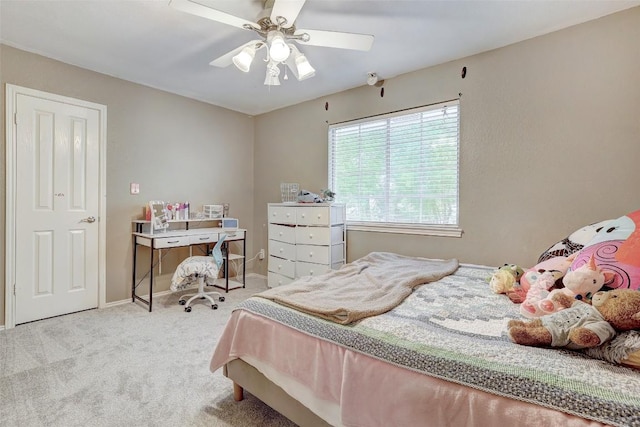 30003 Oakland Hills Dr, Georgetown, TX 78628 - bedroom featuring carpet floors and a ceiling fan