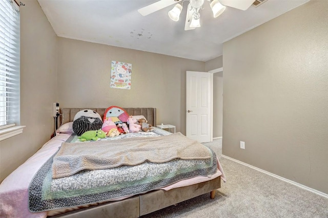 30003 Oakland Hills Dr, Georgetown, TX 78628 - bedroom featuring carpet and a ceiling fan