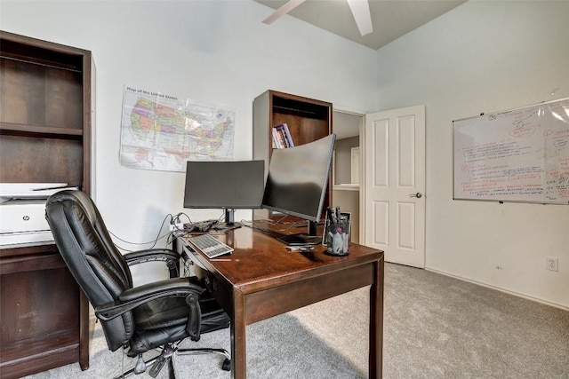 30003 Oakland Hills Dr, Georgetown, TX 78628 - carpeted office with ceiling fan