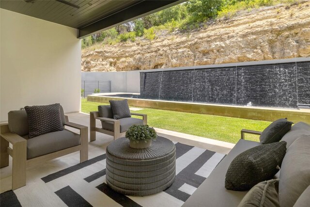 2701 Toro Canyon Rd Unit B, Austin, TX 78746 - view of patio featuring outdoor lounge area