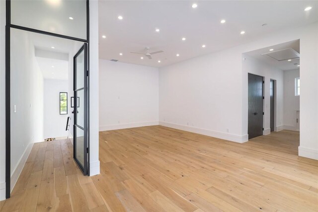 2701 Toro Canyon Rd Unit B, Austin, TX 78746 - empty room with attic access and light wood-style flooring