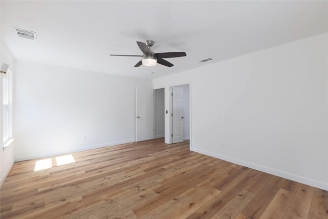 12300 Cassady Dr, Austin, TX 78727 - spare room featuring a ceiling fan and light wood-style flooring