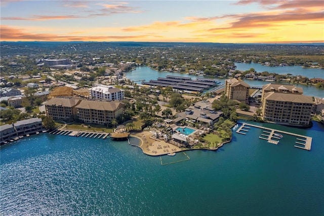 96 Island Dr Unit 44, Horseshoe Bay, TX 78657 - aerial view at dusk of a water view