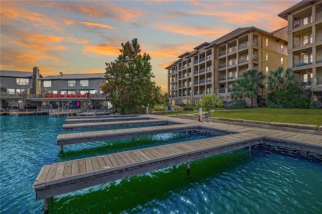 96 Island Dr Unit 44, Horseshoe Bay, TX 78657 - view of pool featuring a dock and a water view