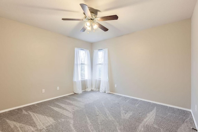 706 Belmont Dr, Georgetown, TX 78626 - spare room with carpet flooring, baseboards, and ceiling fan