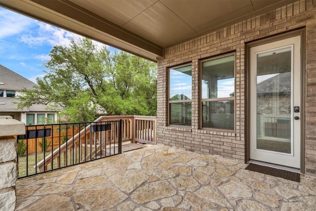view of patio with fence