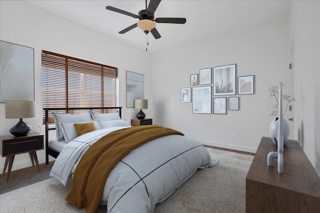 5701 Cherokee Draw Rd, Austin, TX 78738 - bedroom with carpet floors, baseboards, and ceiling fan