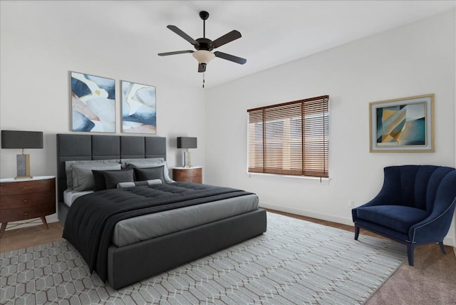 5701 Cherokee Draw Rd, Austin, TX 78738 - bedroom with light carpet, a ceiling fan, and baseboards
